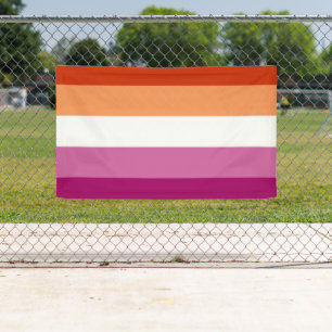 Lona Bandera de Orgullo Lesbiano (5 Franjas)