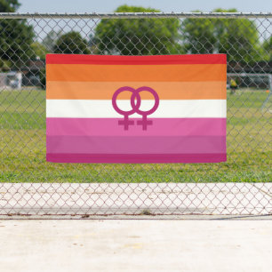 Lona Bandera de orgullo lésbico WLW (Atardecer)