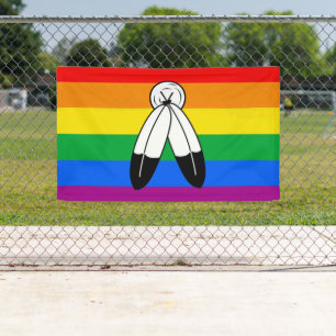 Lona Bandera de orgullo LGBTQ+ Two-Spirit