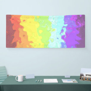 Lona Bandera de Orgullo Neurogénero Abstracta Boho Groo