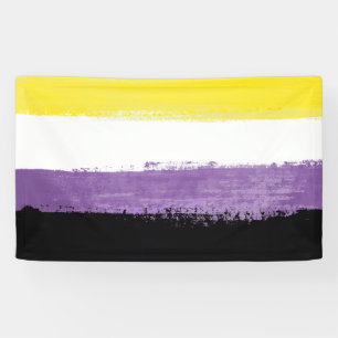 Lona Bandera de Orgullo No Binario