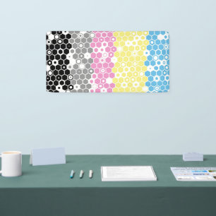 Lona Bandera de Orgullo Poligénero Abstracta Geométrica