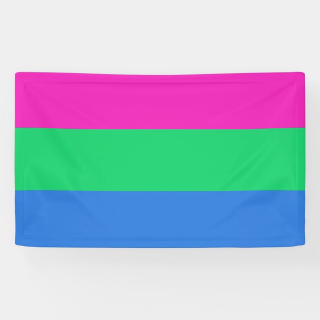 Lona Bandera de Orgullo Polisexual (Horizontal)