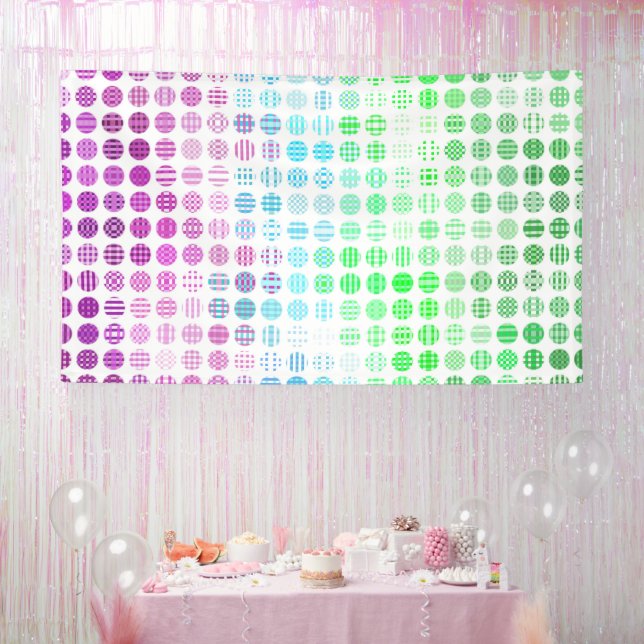 Lona Bandera de orgullo Toric abstracto boho ecléctico  (Fiesta)