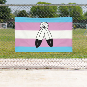 Lona Bandera de orgullo trans de dos espíritus