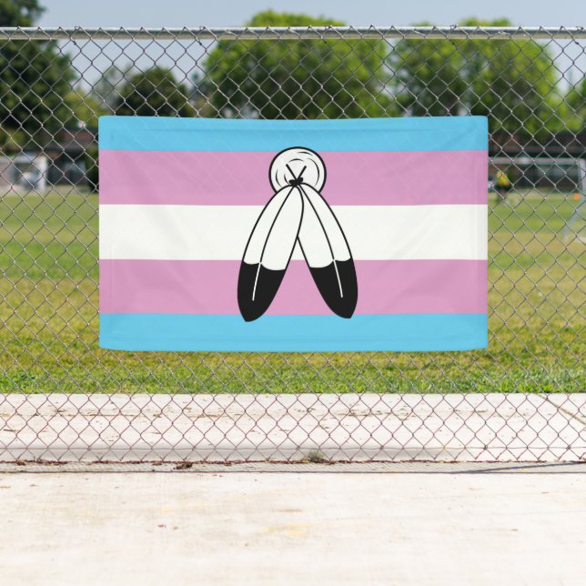 Lona Bandera de orgullo trans de dos espíritus (In situ)