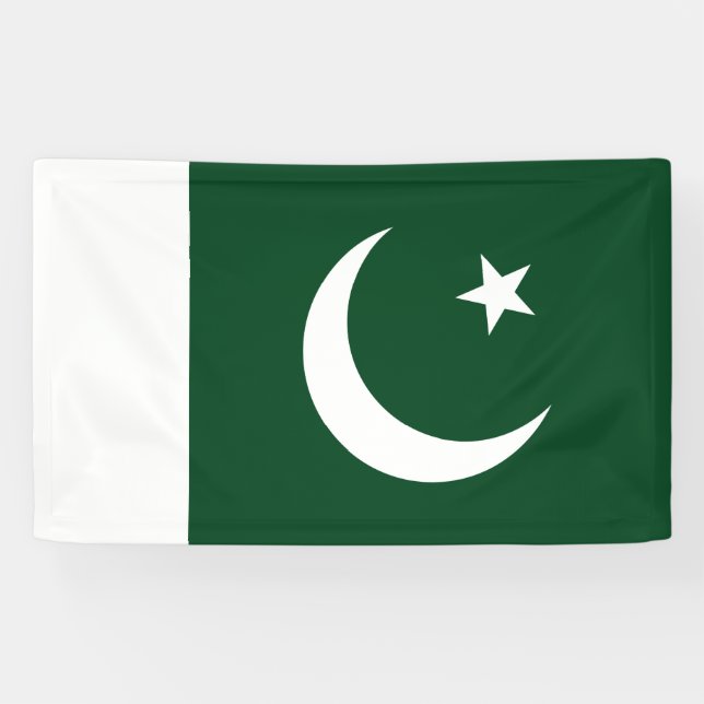 Lona Bandera de Pakistán (Horizontal)