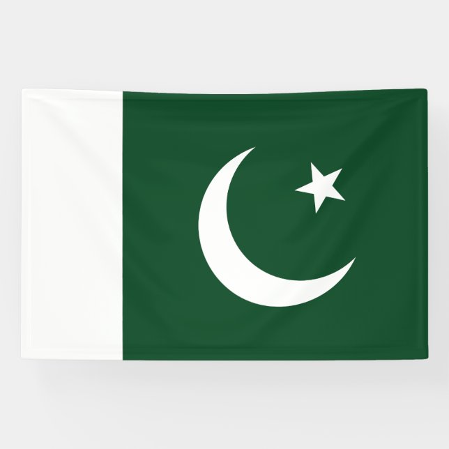 Lona Bandera de Pakistán (Horizontal)