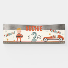 Lona Bandera de pared temática de autos de carrera