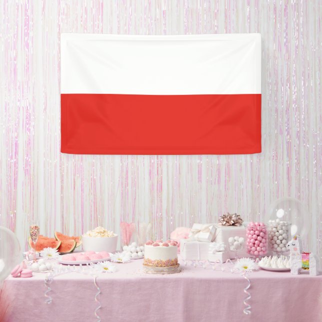 Lona Bandera de Polonia (Fiesta)