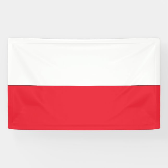 Lona Bandera de Polonia (Horizontal)