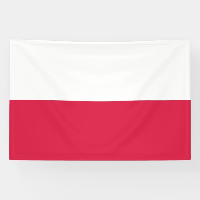 Lona Bandera de Polonia (Horizontal)