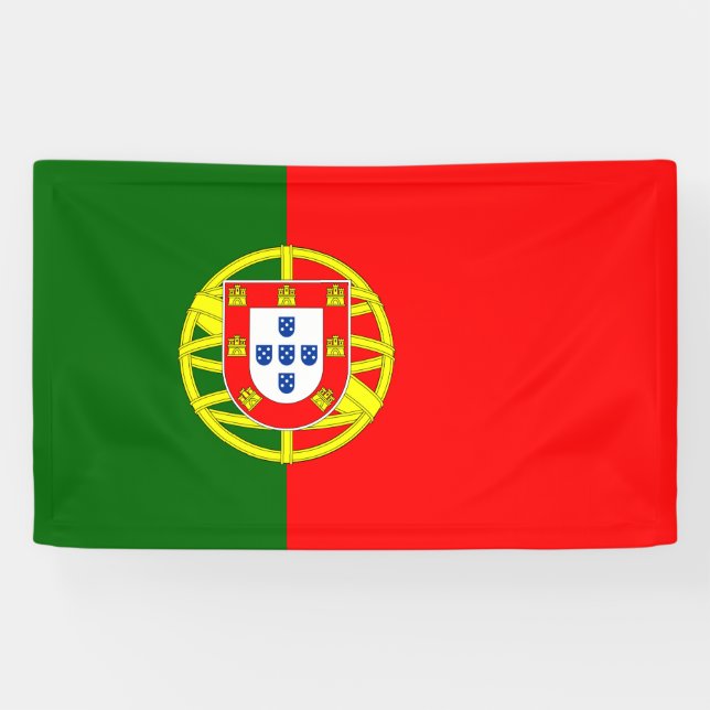 Lona Bandera de Portugal Vinyl Banner, 3' x 5' (Horizontal)