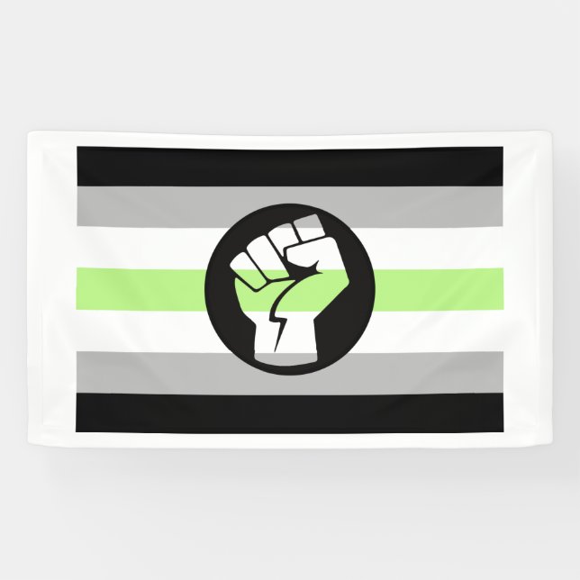 Lona Bandera de protesta agénero (Horizontal)