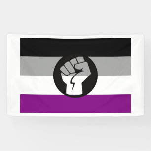 Lona Bandera de protesta asexual