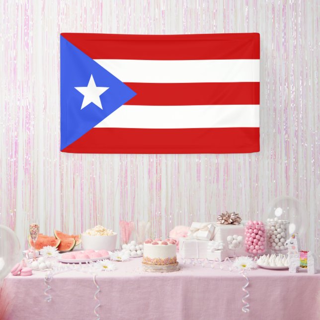 Lona Bandera de Puerto Rico (Fiesta)