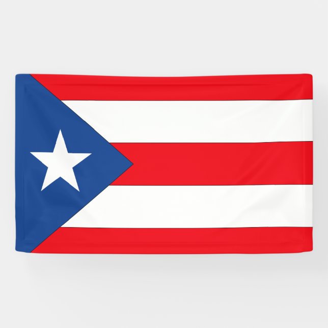 Lona Bandera de Puerto Rico - (Horizontal)