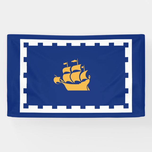 Lona Bandera de Quebec (Quebec, Canadá) (Horizontal)