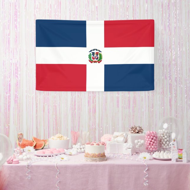 Lona Bandera de República Dominicana (Fiesta)