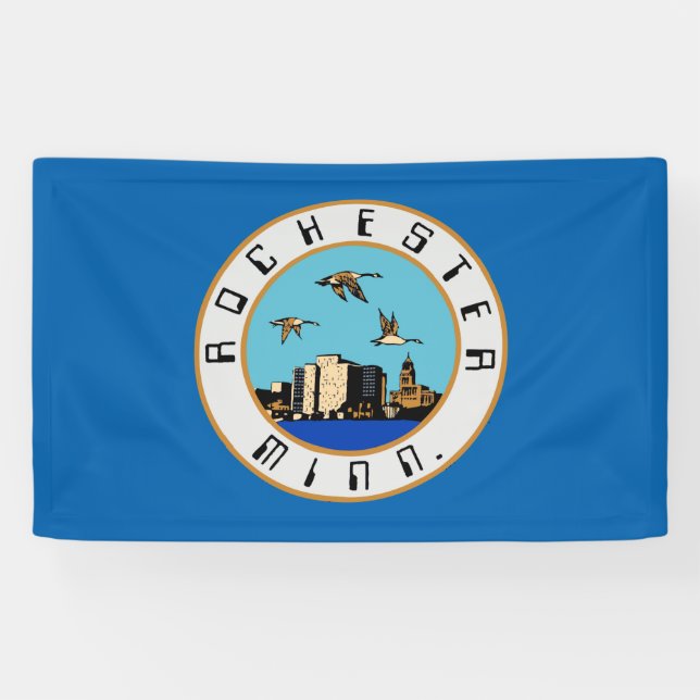 Lona Bandera de Rochester (Minnesota) (Horizontal)
