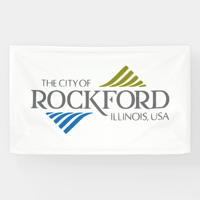 Lona Bandera de Rockford (Illinois) (Horizontal)