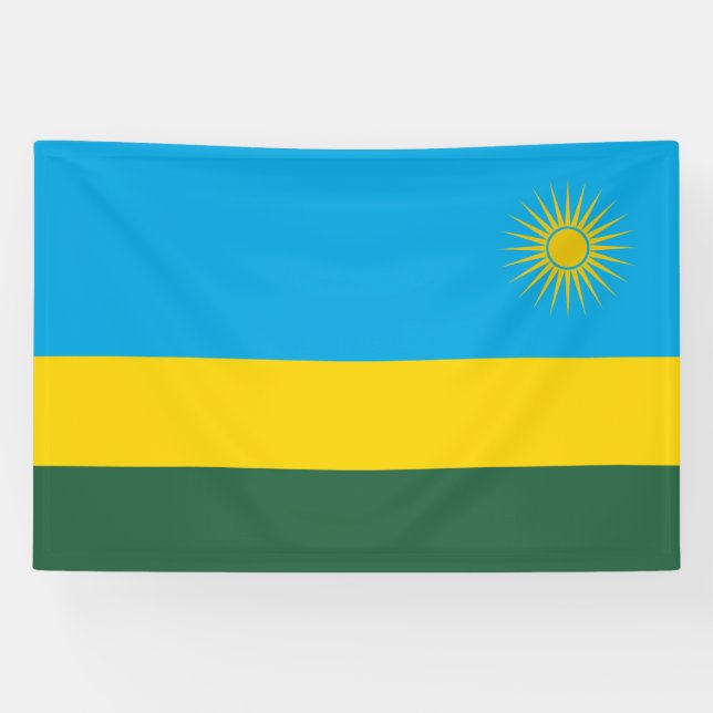 Lona Bandera de Ruanda (Horizontal)