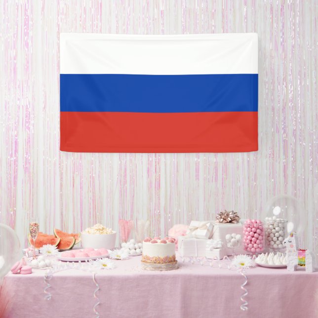 Lona Bandera de Rusia (Fiesta)