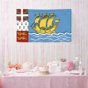 Lona bandera de Saint Pierre y Miquelon