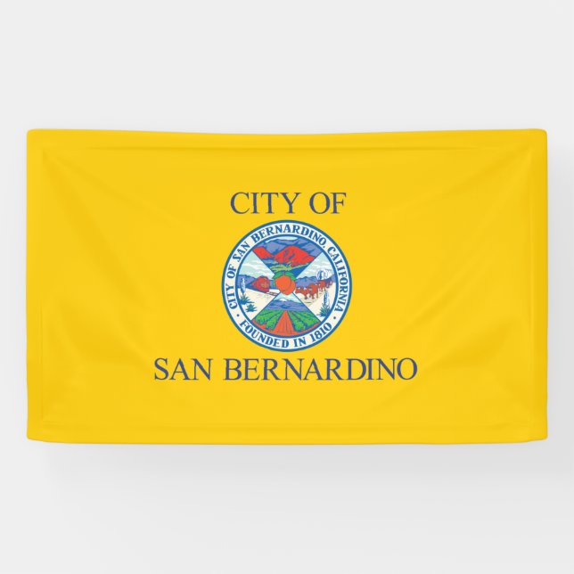 Lona Bandera de San Bernardino (California) (Horizontal)