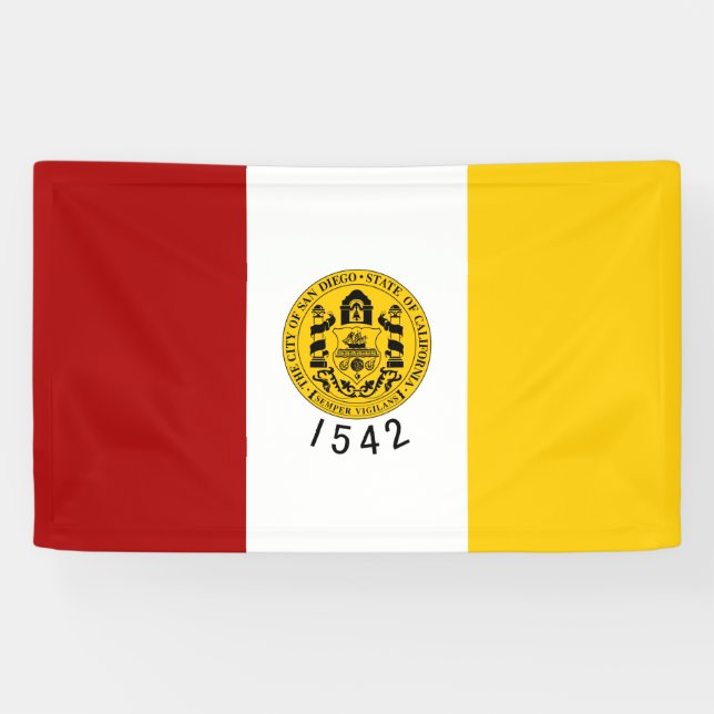 Lona Bandera de San Diego (California) (Horizontal)