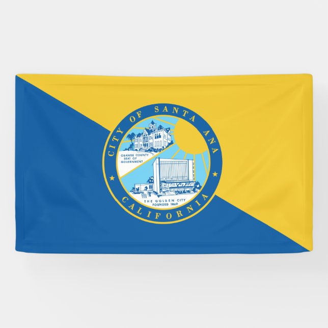 Lona Bandera de Santa Ana (California) (Horizontal)