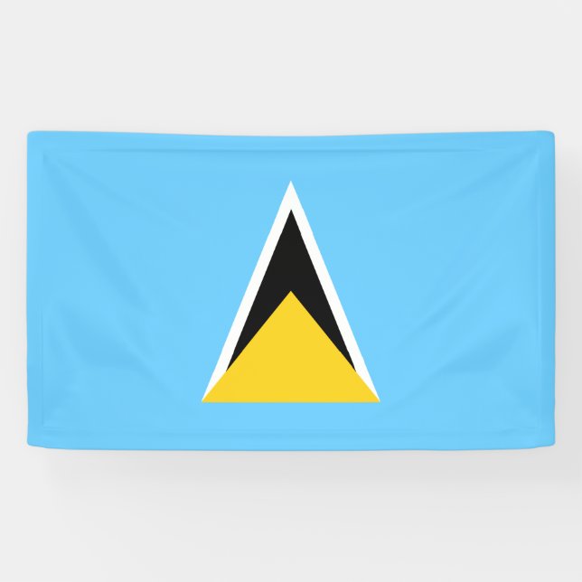 Lona Bandera de Santa Lucía (Santa Lucía) (Caribe) (Horizontal)