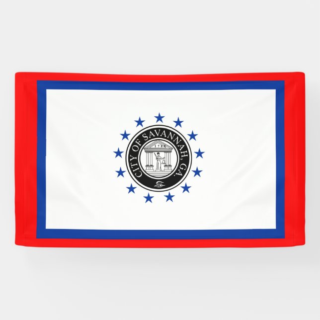 Lona Bandera de Savannah (Georgia) (Horizontal)