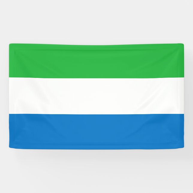 Lona Bandera de Sierra Leona (Horizontal)