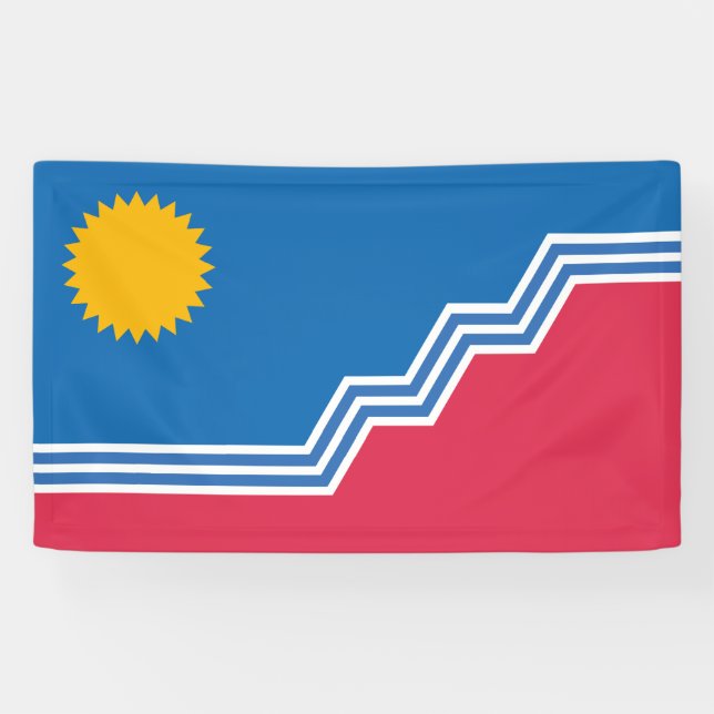 Lona Bandera de Sioux Falls (Dakota del Sur) (Horizontal)