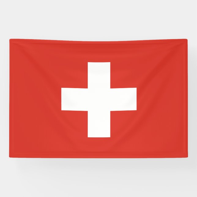 Lona Bandera de Suiza (Horizontal)