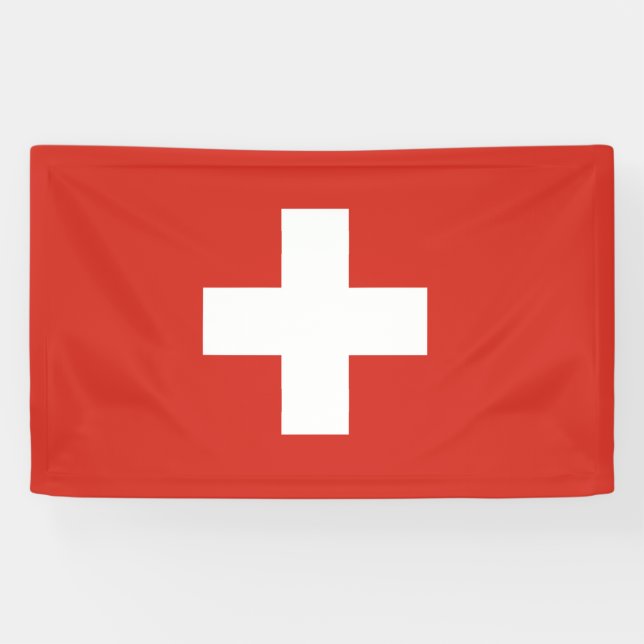 Lona Bandera de Suiza (Horizontal)