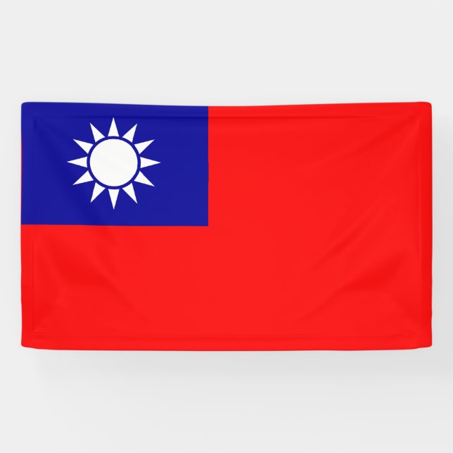 Lona Bandera de Taiwán (Horizontal)