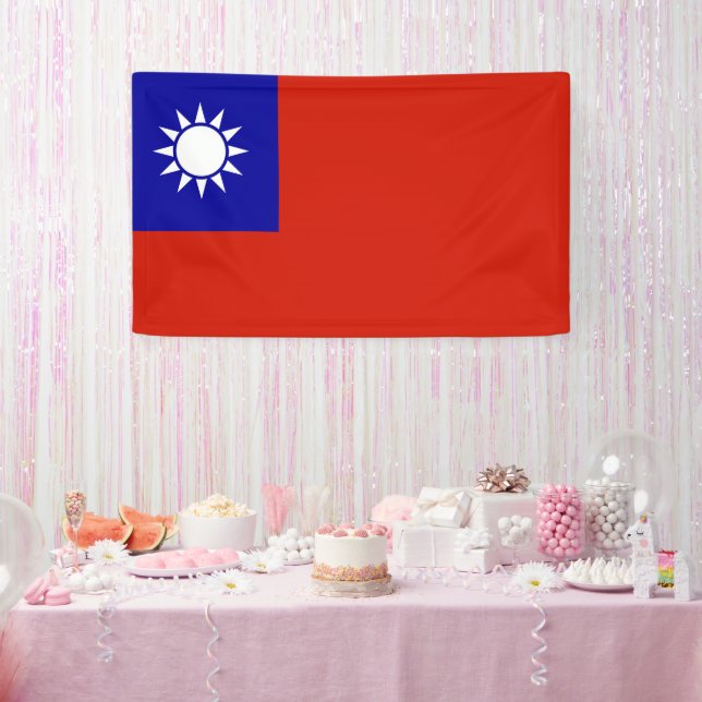 Lona Bandera de Taiwán (Fiesta)