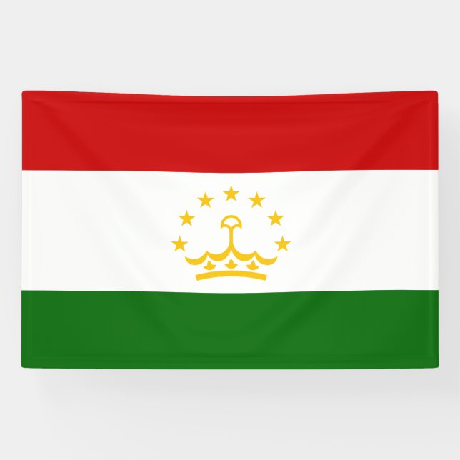 Lona Bandera de Tayikistán (Horizontal)