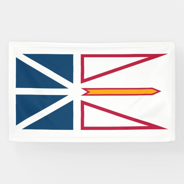 Lona Bandera de Terranova y Labrador (Canadá) (Horizontal)