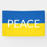 Bandera de texto azul personalizado de la paz en U