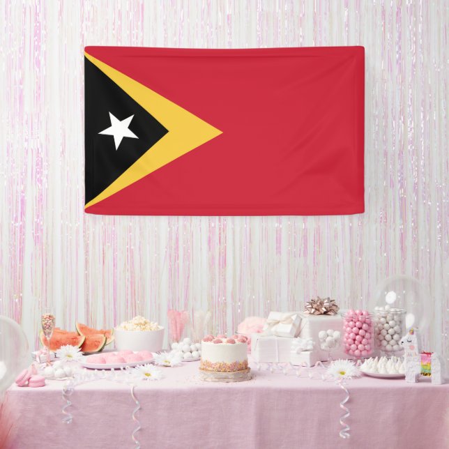 Lona Bandera de Timor Oriental (Fiesta)