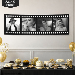Lona Bandera de tira de película de foto personalizada,