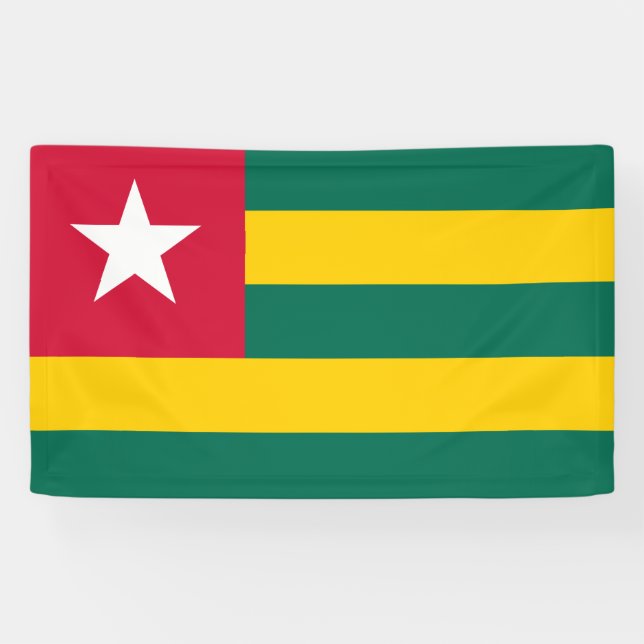 Lona Bandera de Togo (Horizontal)