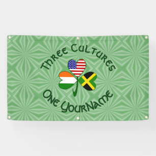 Lona Bandera de trébol personalizada estadounidense irl