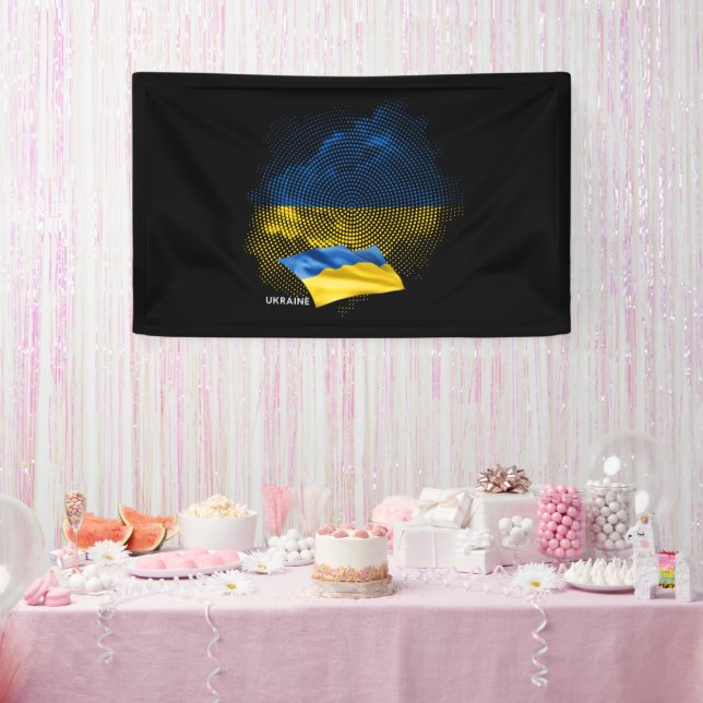 Lona bandera de Ucrania (Fiesta)