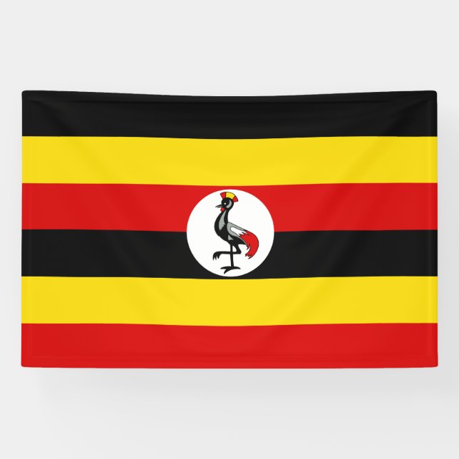 Lona Bandera de Uganda (Horizontal)