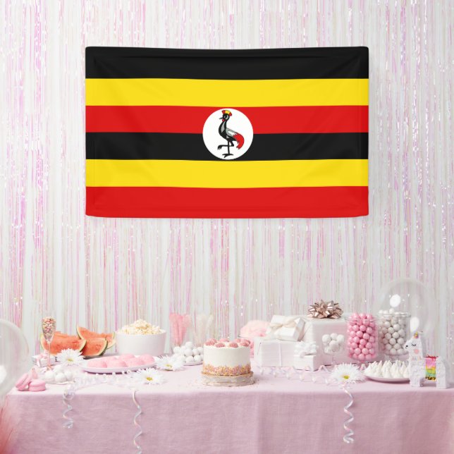 Lona Bandera de Uganda (Fiesta)