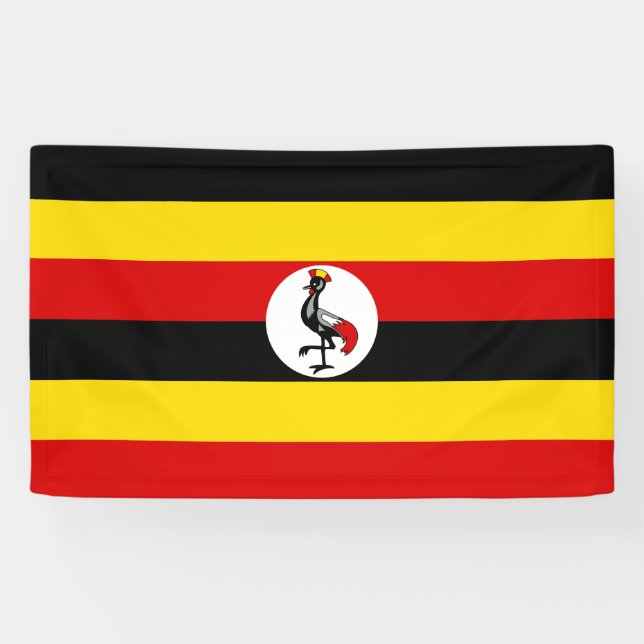 Lona Bandera de Uganda (Horizontal)